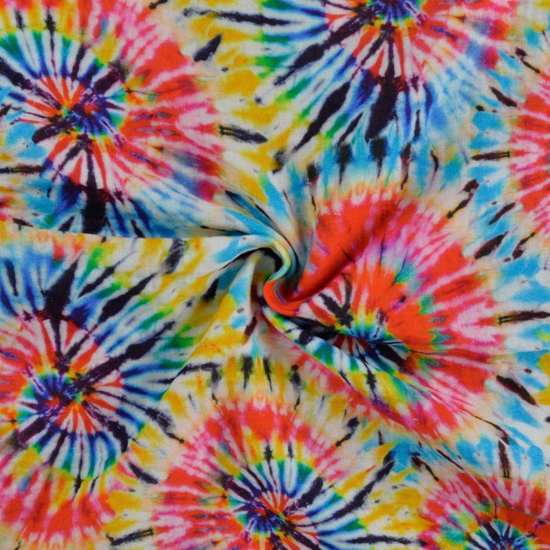 1 m Musselin - tie-dye, flerfarget