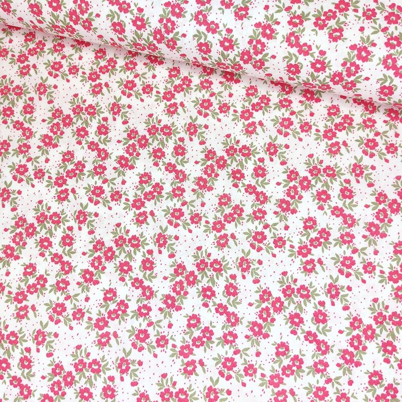 1 m Bomullspoplin - blomster BF