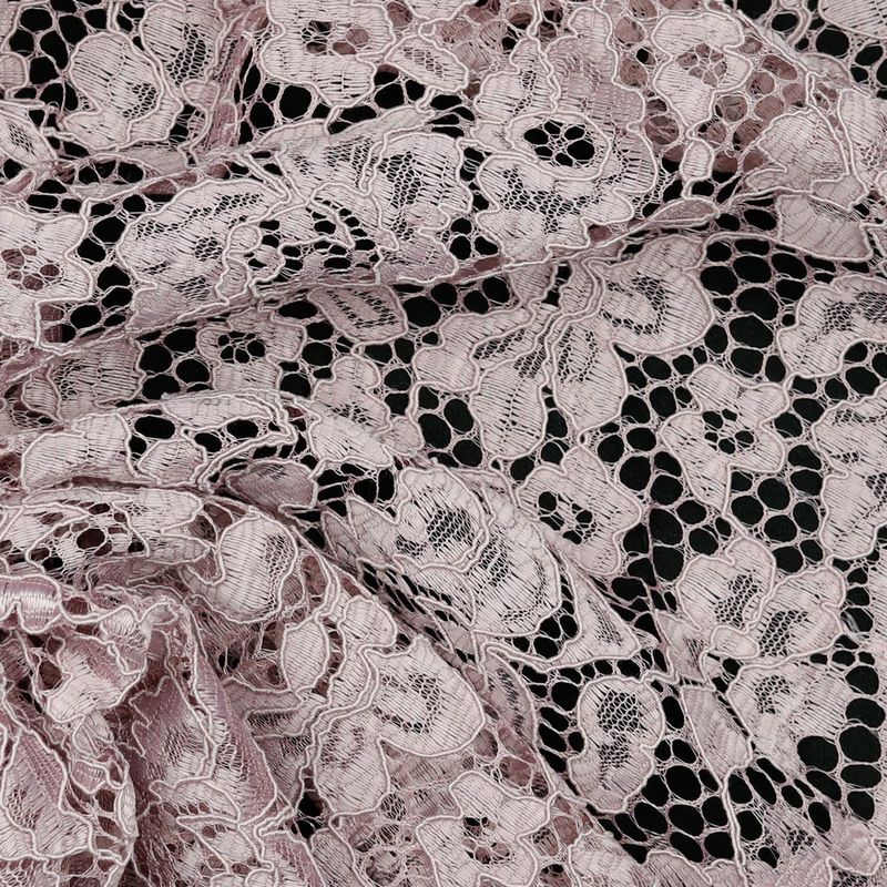 Lace Blonde - muslingkant, gammelrosa