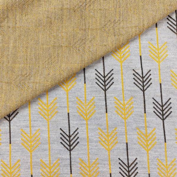 Bilde av Ull-jacquard jersey - piler, gråmelert/gul