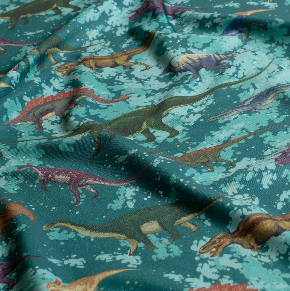 Swimwear - dinosaur, sjøgrønn/petrol