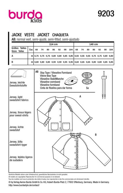 Hovedbilde 9203 - Burda - jakke