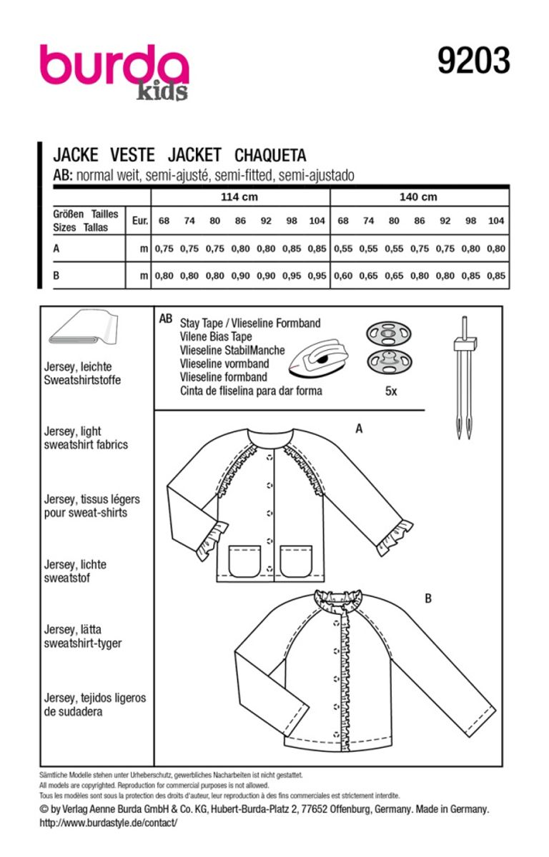 9203 - Burda - jakke