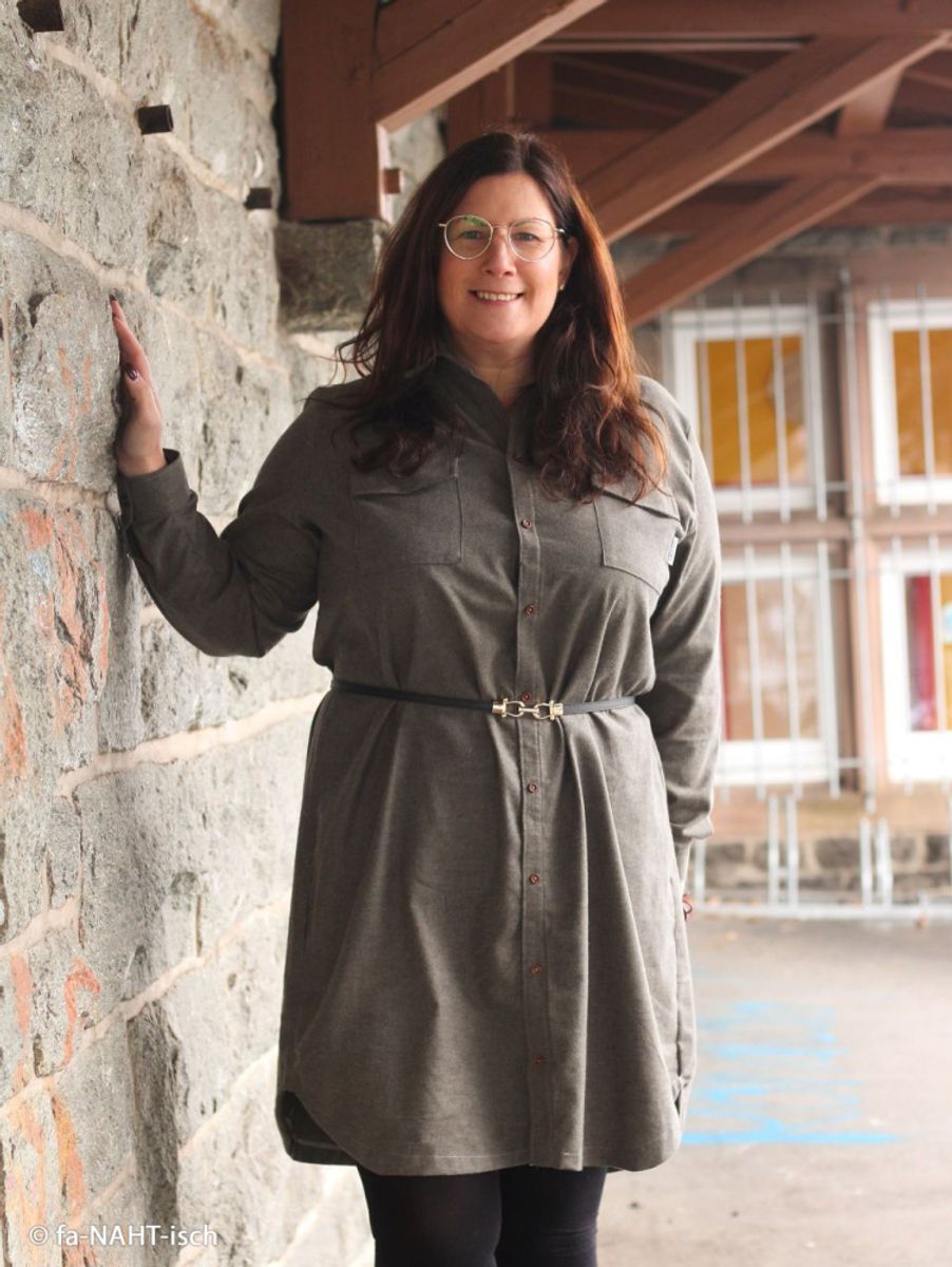 Flanell. melert - mørkblå