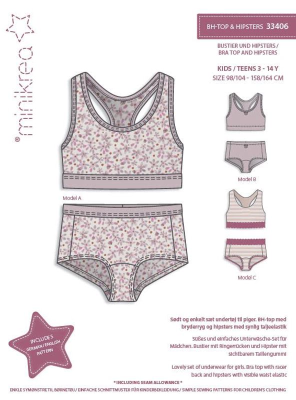 Minikrea 33406 - undertøy jente - truse & bustier