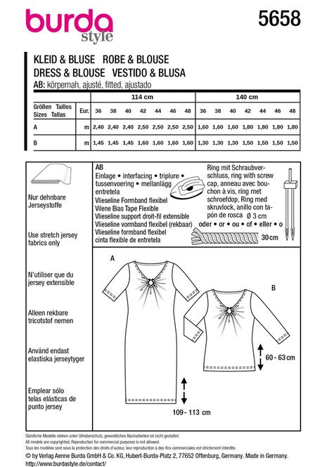 Hovedbilde 5658 - Burda - kjole & bluse