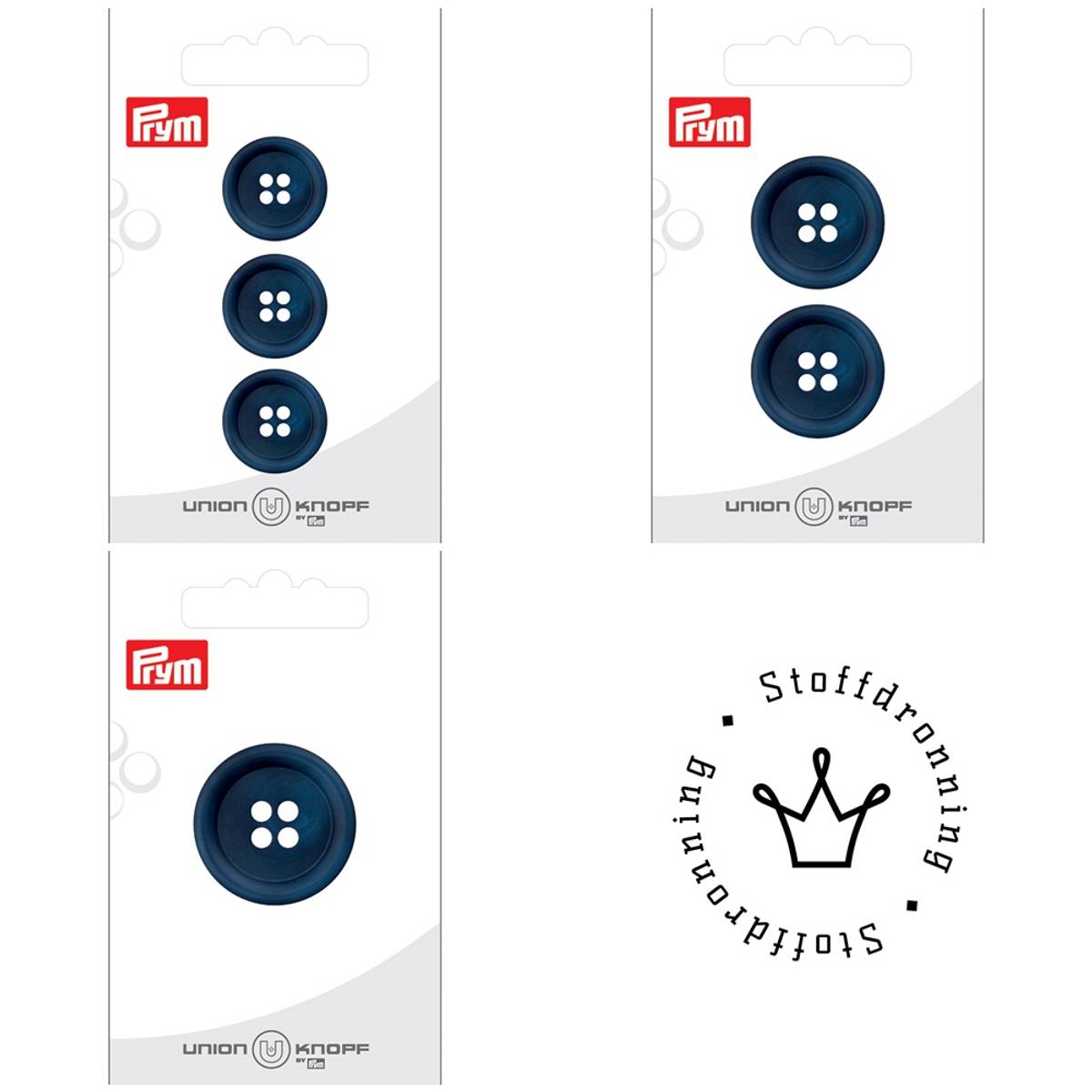 Knapp, matt, plast - marine mønstret