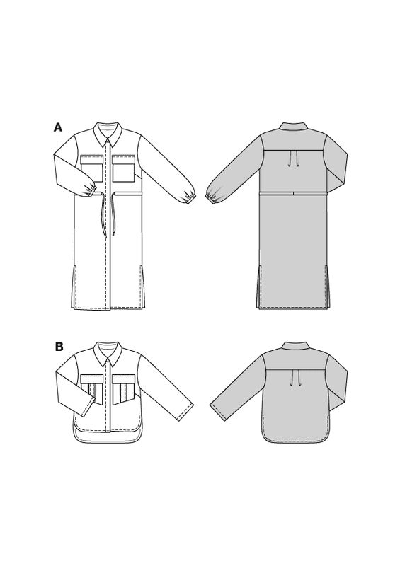 5750 - Burda - skjortekjole & skjorte