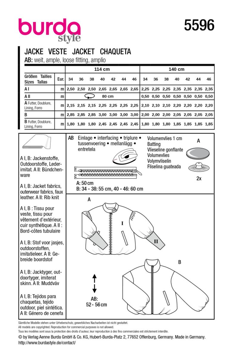 5596 - Burda - jakke