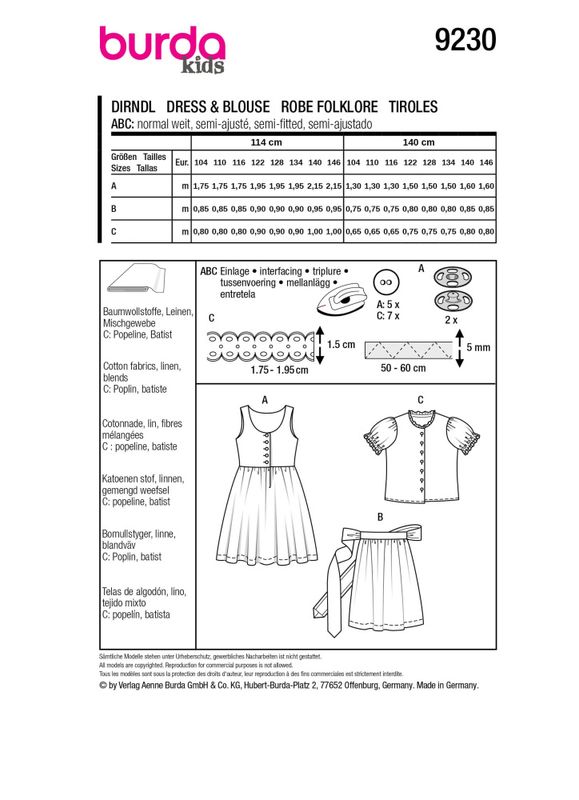 9230 - Burda - dirndl