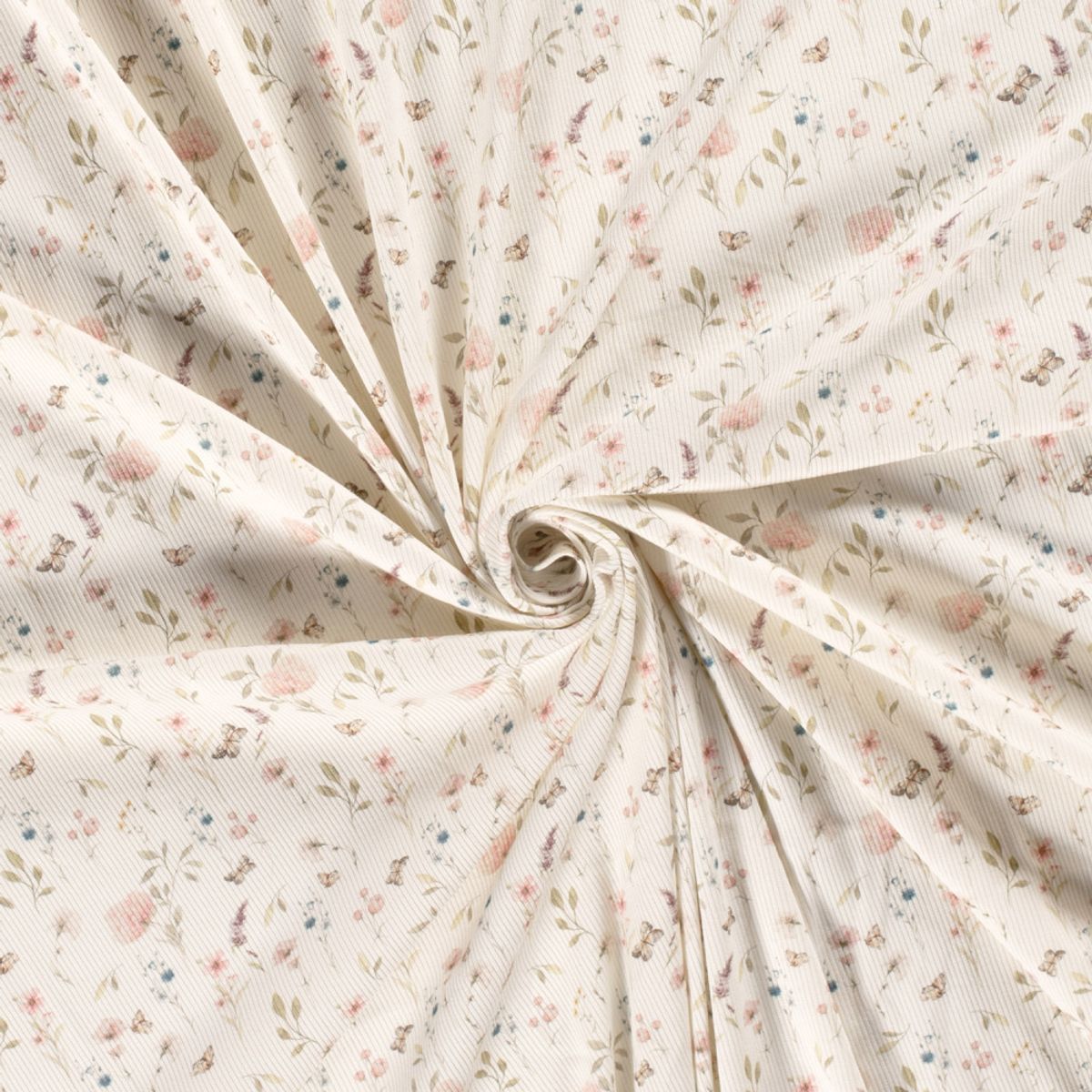 Ribbjersey - blomster & sommerfugl