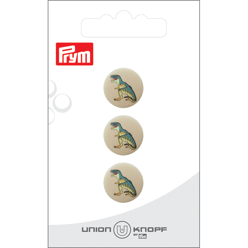 Knapp, plast, 15 mm - T-rex