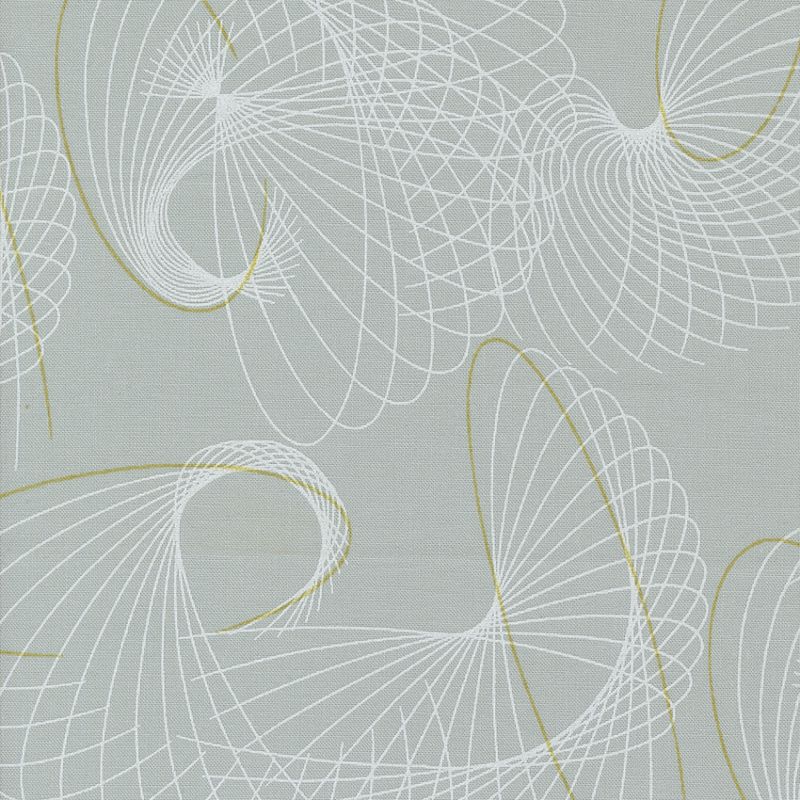 50 cm Shimmer - geometrisk på lysgrå