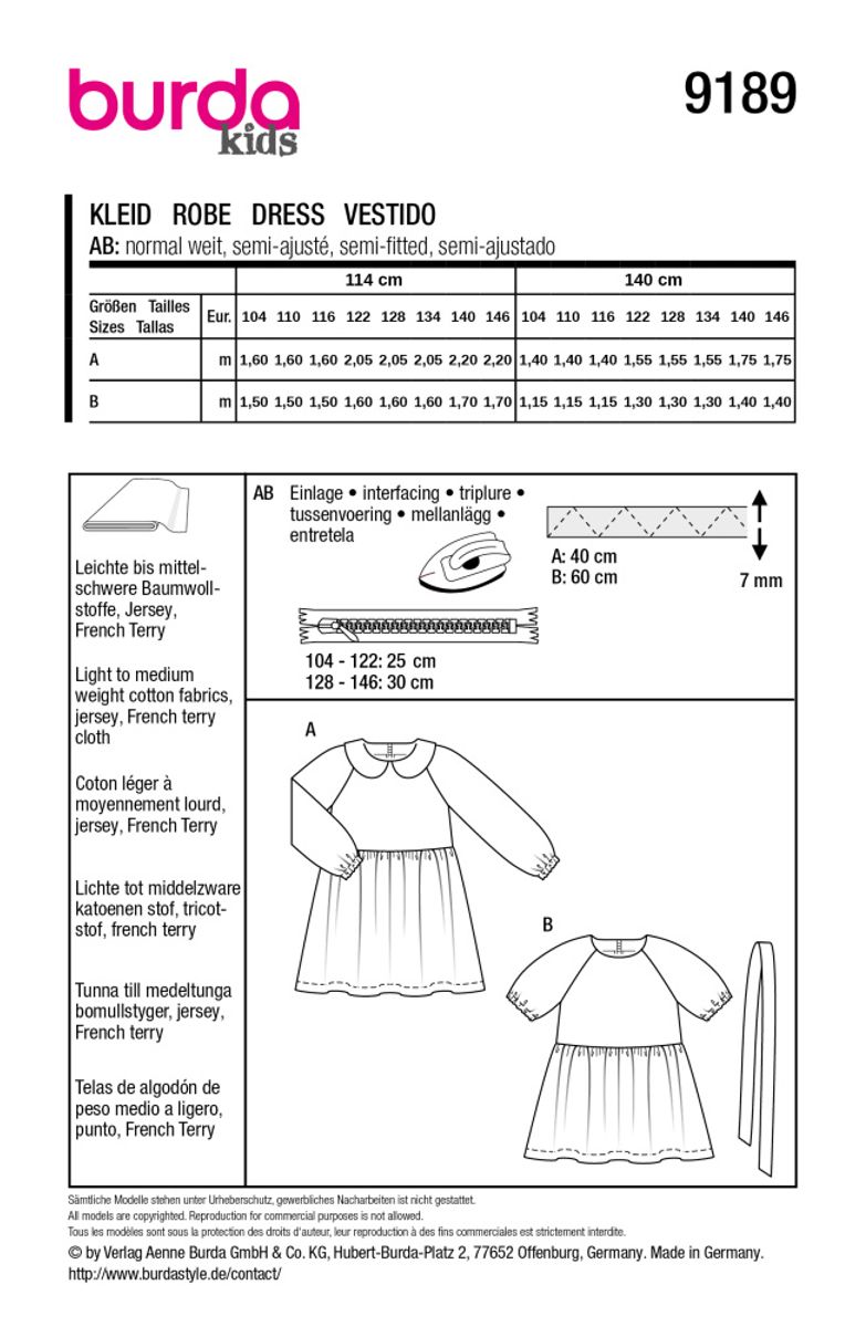 9189 - Burda - kjole