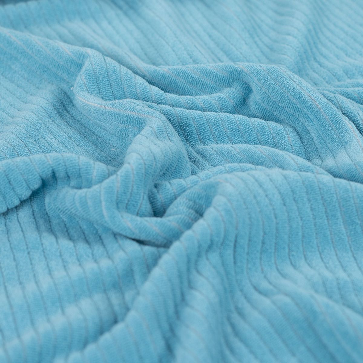 Stretch-frotté, stripestruktur - aqua