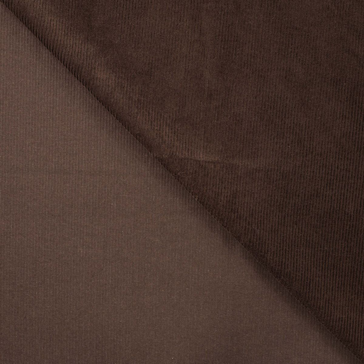 Kordfløyel m/ stretch 8W - mørk brun