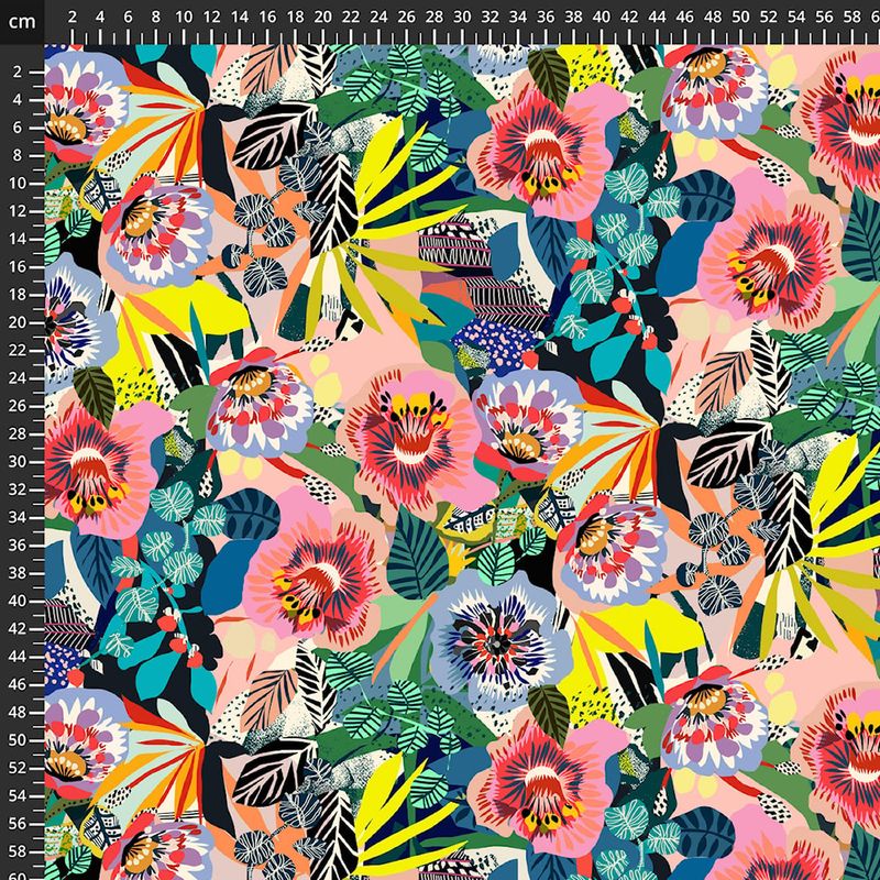 Vibrant Botanica - flerfarget storblomstret
