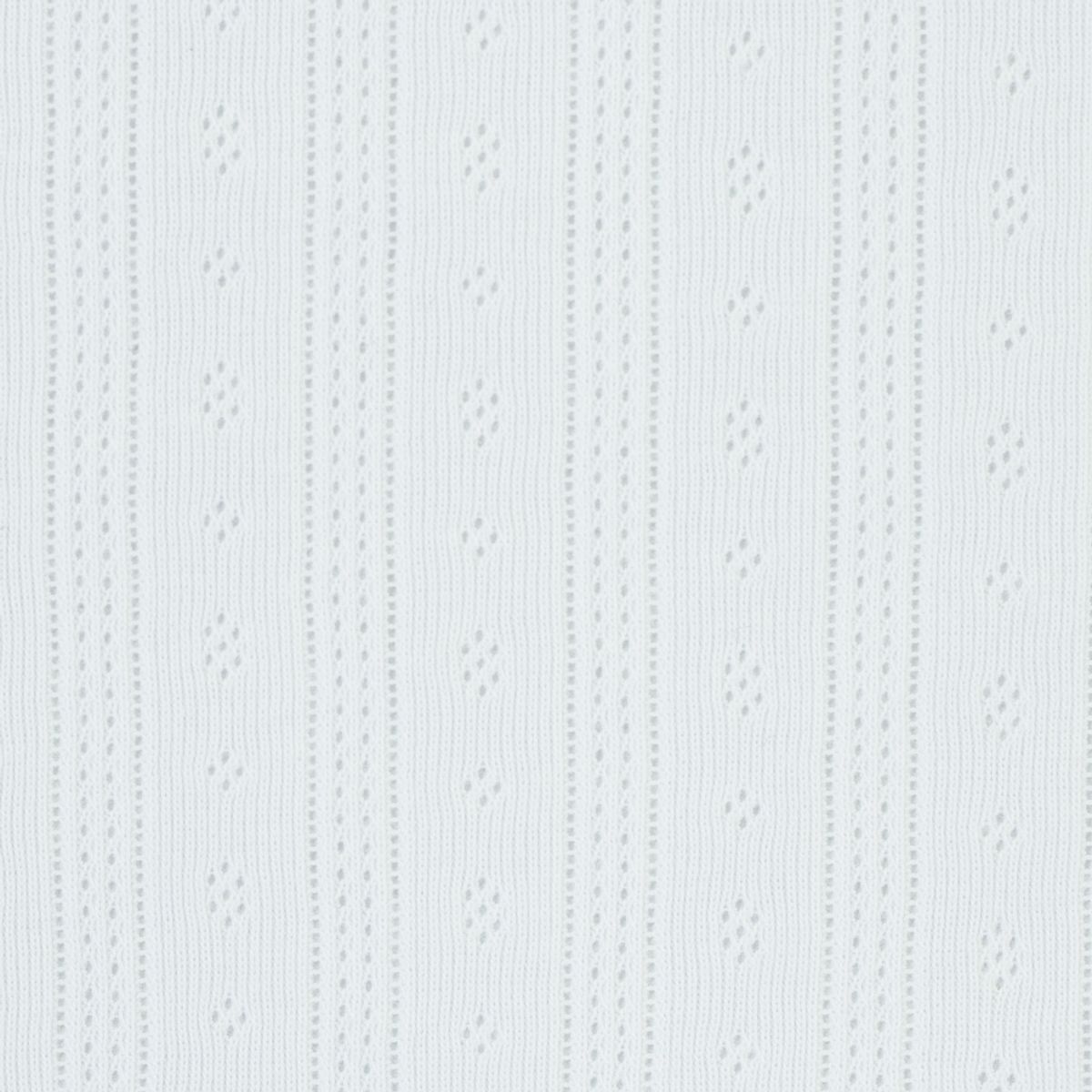 Pointelle jersey - striper, hvit